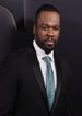 50 cent in black suit and light blue tie