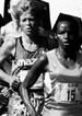 women running black and white 1972